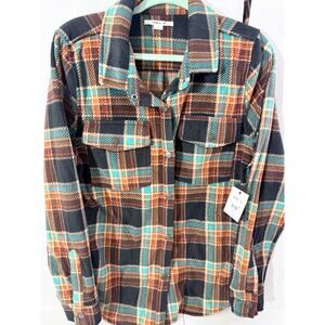 Oneill Flannel Shirt Size L New with Tags Zuma Style Superfleece Snap up